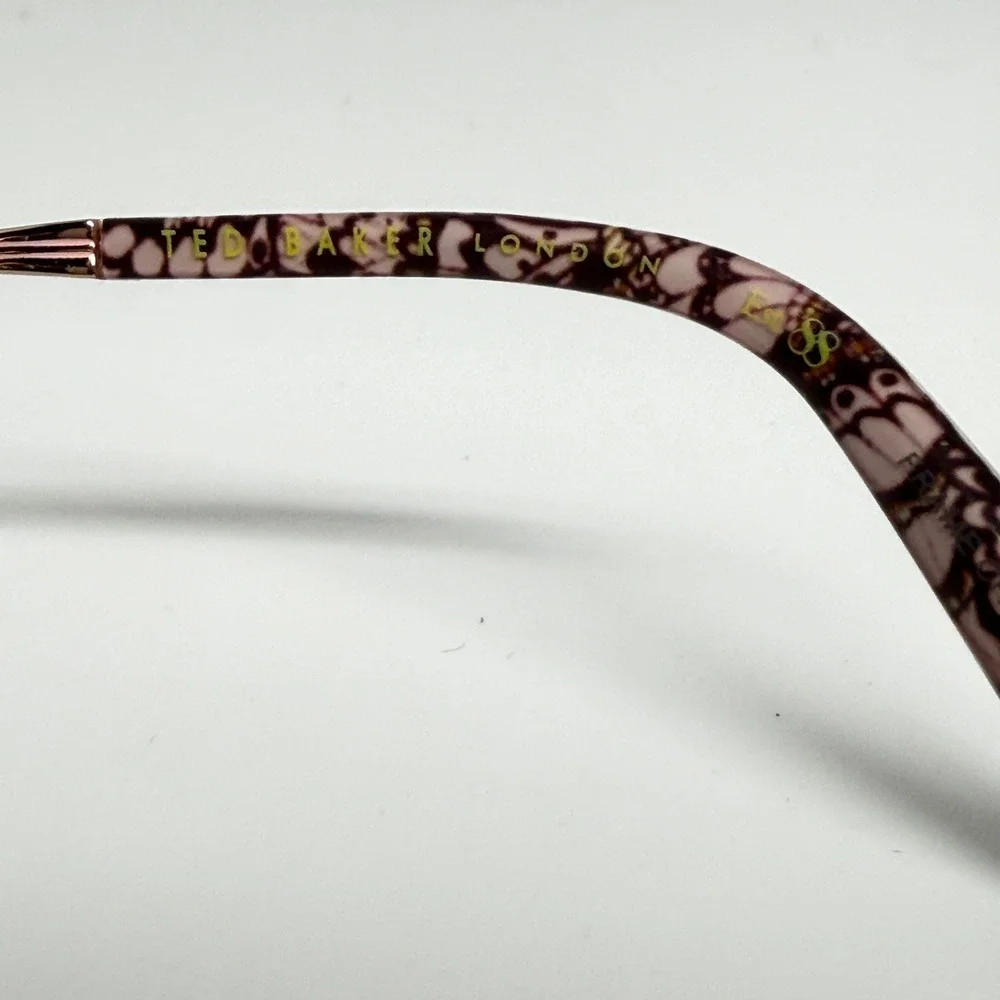 Ted Baker TKG001‎ BRN Eyeglasses Frame 48-16-125 Rose Gold Brown Floral 21968